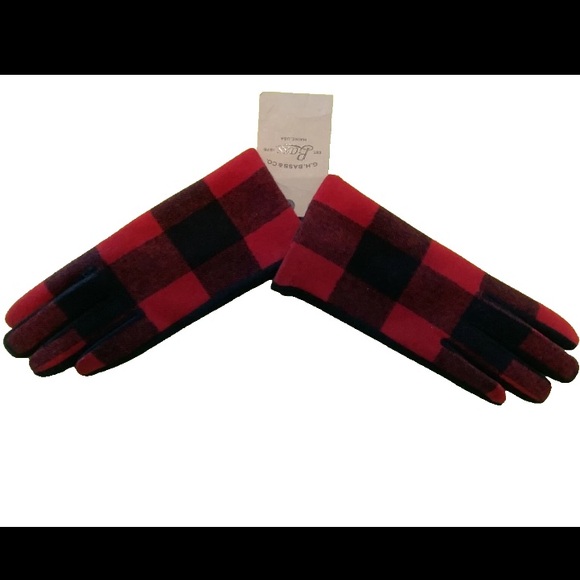 🆕 G.H. Bass & Co. Red and Black Plaid Gloves! 💥 - Picture 7 of 7